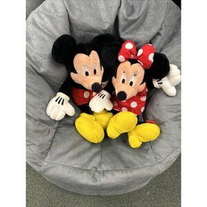 2 Walt Disney World  Mickey Minnie Mouse 16" Plush Dolls Original Exclusive